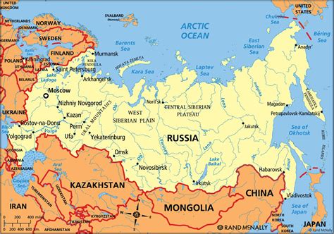 Mapa Actual De Rusia Ruso Actual Mapa Este De Europa Europa