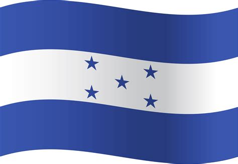 Bandera De Honduras Estilizada Sobre Fondo Transparente Blanco Png My