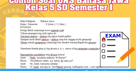 Gawea ukara saka tembung saroja, tembung garba, lan tembung plutan… 4. Contoh Soal Aksara Jawa Kelas 10