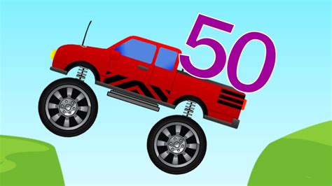 Monster Truck 1 To 50 Learn Numbers For Kids And Children Youtube