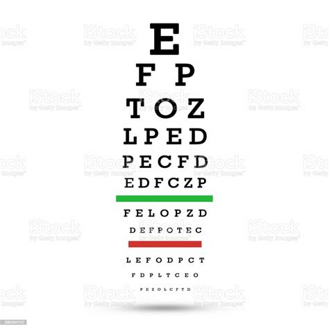 Eye Test Chart The Testing Board With Clipping Path Stock Photo