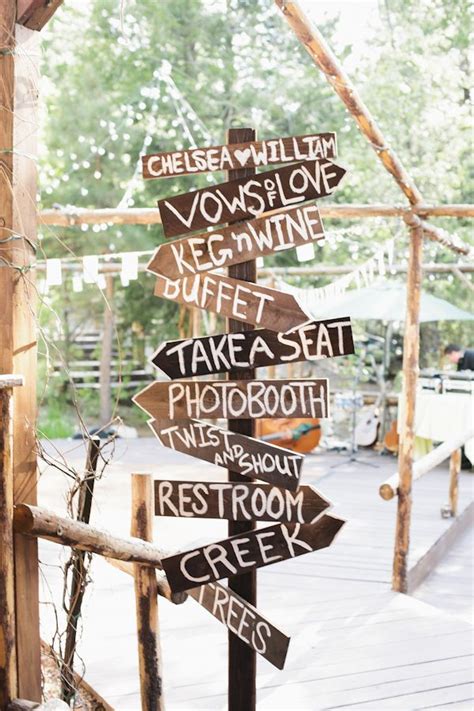 DIY Woodsy Mountain Wedding | Show me a sign... | Wedding decorations