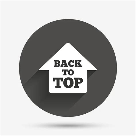Back To Top Arrow Sign Icon Scroll Up Symbol Stock Vector Image By
