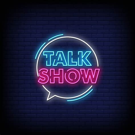Premium Vector Talk Show Neon Signs Style Text