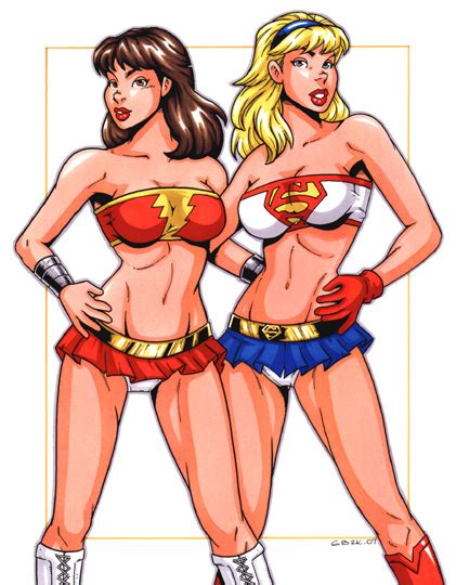 mary marvel and supergirl swimsuits justice league lesbians luscious hentai manga and porn