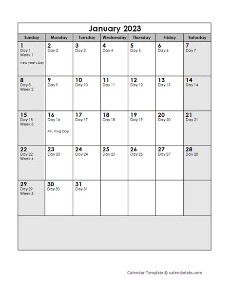 2023 Calendar With Julian Dates Free Printable Templates