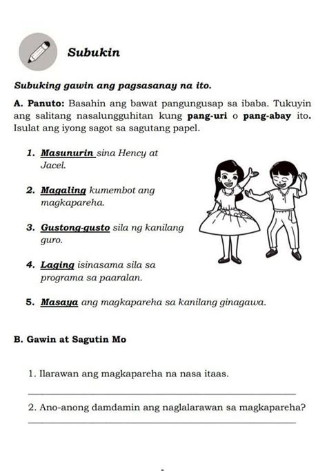 Pagsasanay Panuto Basahin Ang Pangyayari Sa Ibaba At Isulat Ang Mga