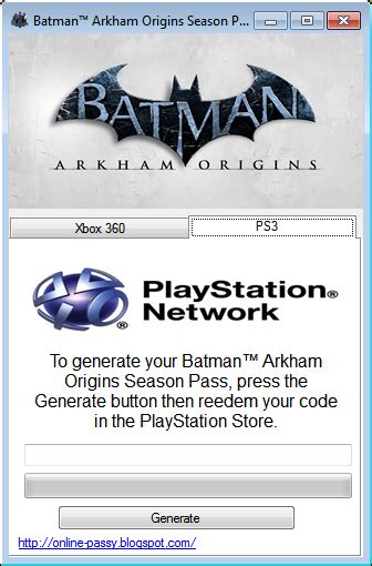 Batman arkham origins season pass deathstroke pack. Batman™ Arkham Origins Season Pass Generator ~ Online Passes for games on consoles PS3 and Xbox360