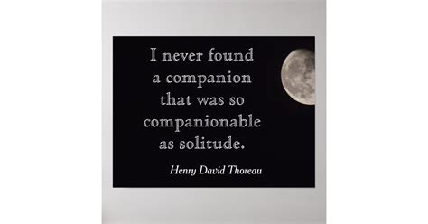 Solitude Quote Henry David Thoreau Print