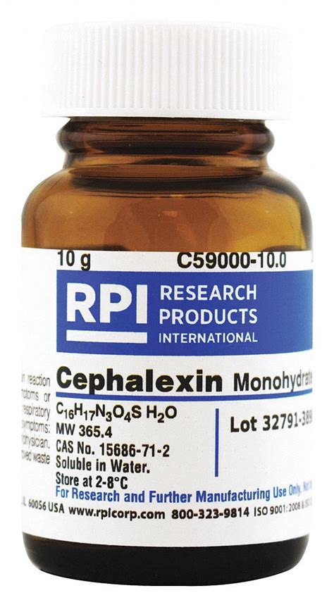 Rpi Cephalexin Monohydrate 10 G Container Size Powder 30tx74