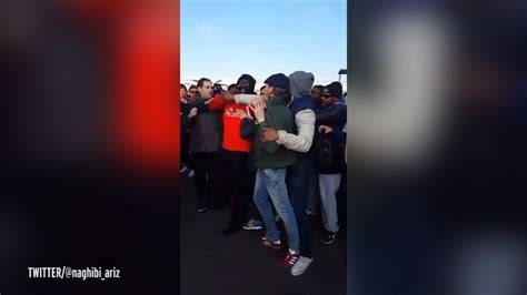 Watch New Footage Of Arsenal Fan Fight Outside The Emirates After Fa