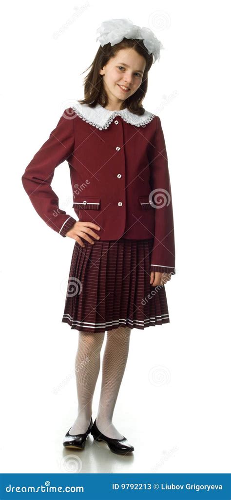 The Cherry Girl In A School Uniform Stock Image Image Of Holiday