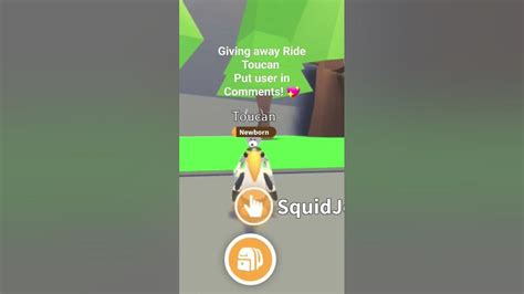 Adopt Me Giveaway Ride Toucan ️ Youtube