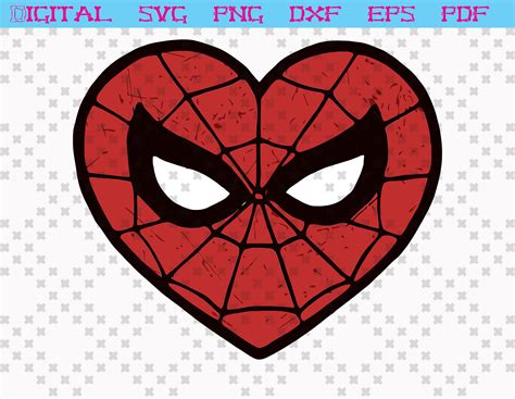 Valentine SVG DXF Spider man inspired Heart for boys | Etsy