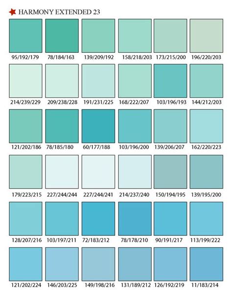 Printable Rgb Color Palette Swatches My Practical Skills Rgb Color
