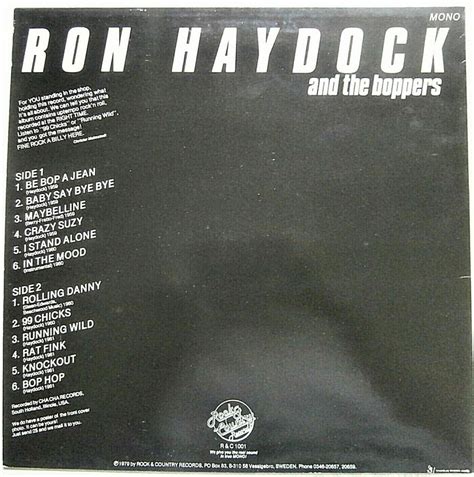 Ron Haydock And The Boppers Rock And Country Records Randc 1001