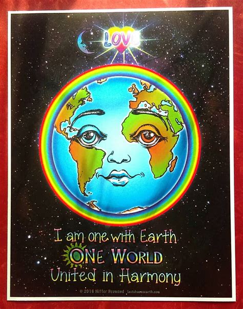 One World Earth Poster Unity Consciousness Art Print Etsy