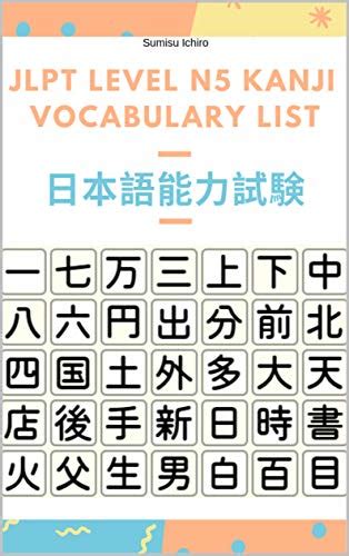 Amazon Jlpt Level N5 Kanji Vocabulary List Learning Japanese Kanji