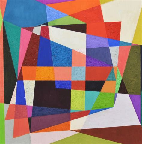 Unknown Abstract Geometric Composition Painting For Sale At 1stdibs