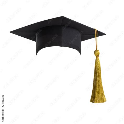 Graduation Hat Academic Cap Or Mortarboard In Black Isolated On White