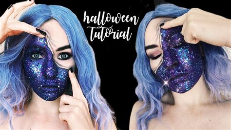 Glitter Galaxy Pulled Up Skin Halloween Makeup Tutorial Youtube