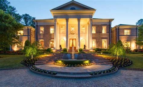 23000 Square Foot Stately Brick Colonial Mansion In Roswell Ga