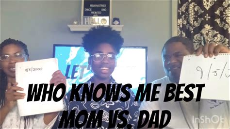 Who Knows Me Better Mom Vs Dad Youtube