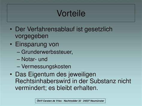 Anke de vries wurde noch nicht von patienten bewertet. PPT - Das Umlegungsverfahren und Grenzregelungsverfahren ...