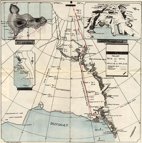 South Pole Expeditions Routes Of Amundsen And Scott South Pole Roald