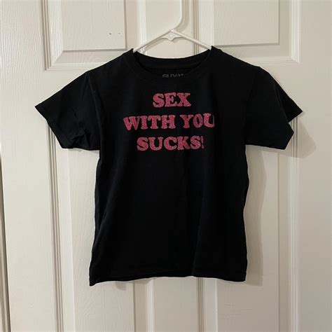 gildan “sex with you sucks” pink glitter t shirt depop