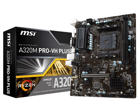 Msi A320m Pro Vh Plus Motherboard Best Deal South Africa