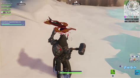 Fortnite Fortbyte 61 Accessible By Using Sunbird Spray On A Frozen