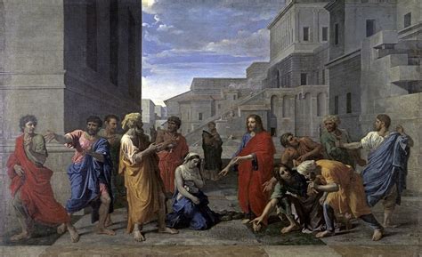 Christ And The Woman Taken In Adultery Poster Print By Nicolas Poussin