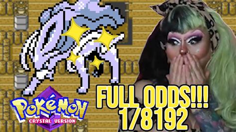 Shiny Suicune Under Odds In Pokemon Crystal Youtube