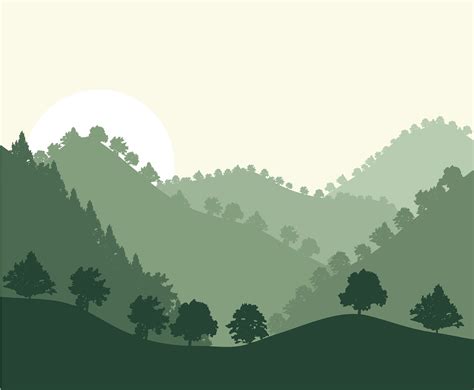 Rolling Hills Forest Background Vector Vector Art And Graphics