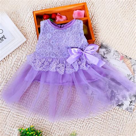 Fashion Bowknot Cotton Little Girls Princess Dress Baby Girl Dress