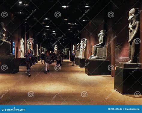 visitors at museo egizio egyptian museum in turin editorial stock image image of egizio