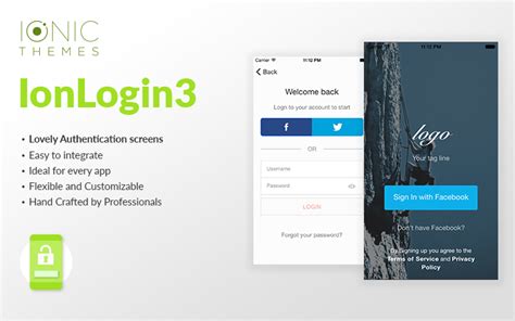 Ionic 3 Login Page Template Free Printable Templates