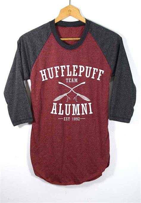 Hufflepuff Alumni Shirt Harry Potter Shirts Raglan 34 Sleeve Size S M