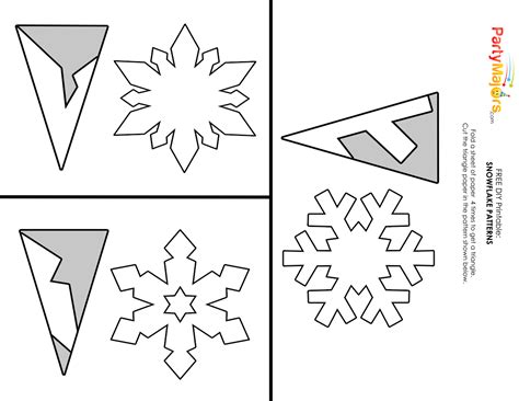 Diy Paper Snowflakes Template Easy Cut Out Decorations