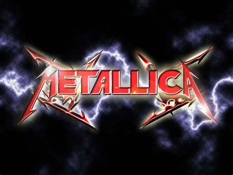 Metallicica Logo With Lightning In The Background