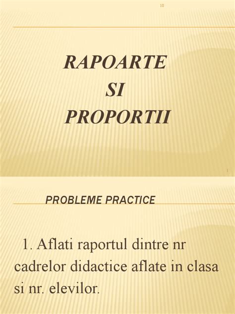 Rapoarte Si Proportii Pdf