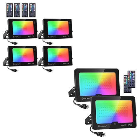 Buy Onforu 100w Rgb Flood Light And 20w Rgb Floodlight Color Changing