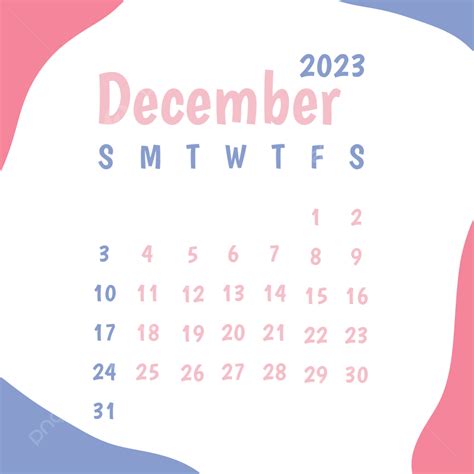 2023년 12월 달력 일러스트 달력 12 월 음력 12월 Png 일러스트 및 Psd 이미지 무료 다운로드 Pngtree