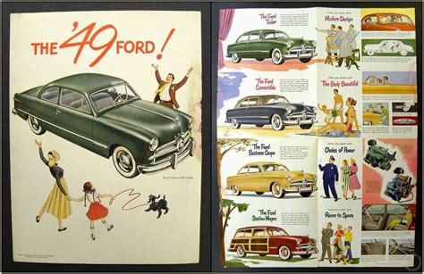 The 49 Ford 1949 Ford Motor Company 18x24 Fold Out Sales Brochure Poster