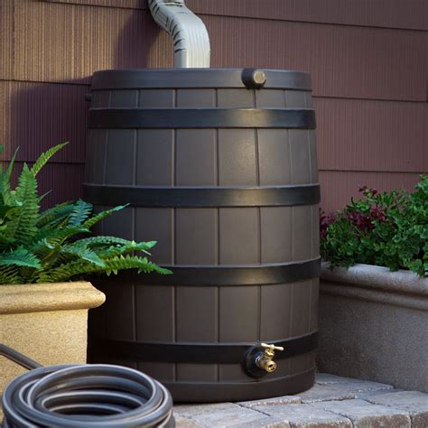 Good Ideas 40 Gallon Rain Wizard Darkened Rib Rain Barrel