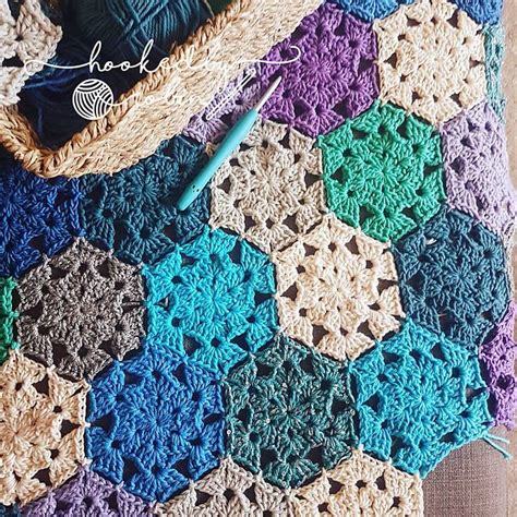 Ericacrochets “ Hexagon Blanket Motif By Hooked By Robin Free Crochet