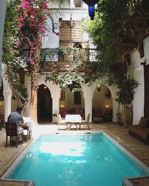 💕🏊 Riad Lyla Is Set In Central Marrakech Medina Dreamy Marrakech Plunge Pool Backyard