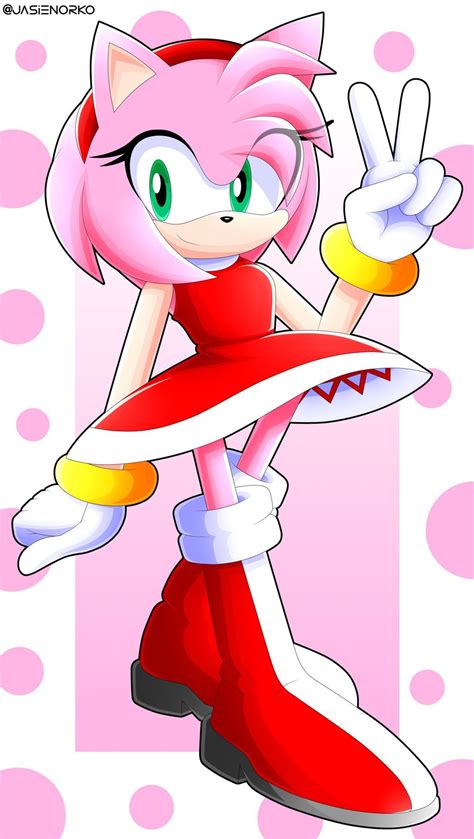 Amy Rose By Jasienorko On Deviantart Amy Rose Fan Art