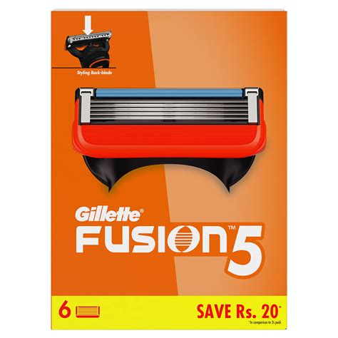 buy gillette fusion manual blades for men 6 count for perfect shave and perfect beard shape